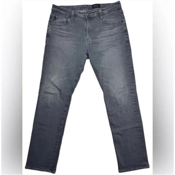 AG Adriano Goldschmied Everett Slim Straight Jean Men’s 36 Gray Denim Jeans - Picture 2 of 9